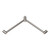 Mecca Care 32mm Wrap Around Corner Grab Rail 600 X 600mm Brushed Nickel [293125]