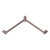 Mecca Care 32mm Wrap Around Corner Grab Rail 600 X 600mm Brushed Bronze [293154]
