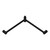 Mecca Care 32mm Wrap Around Corner Grab Rail 600 X 600mm Matte Black [293123]