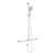 Mecca Care 32mm T Bar Grab Rail and Adjustable Shower Set 1100 x 750mm Brushed Nickel [293217]