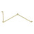 Mecca Care 32mm DDA Toilet Grab Rail Set 90 Degree Continuous 600 X 1065 X 1025mm Brushed Gold [293309]