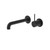 Mecca Wall Basin/Bath Mixer Separate Back Plate Handle Up 120mm Matte Black [293722]