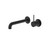 Mecca Wall Basin/Bath Mixer Separete Back Plate Handle Up 230mm Matte Black [293764]