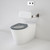 Care 800 Cleanflush® Invisi Series II® Wall Faced Suite w/Backrest & Caravelle Care Single Flap Seat Anthracite Grey NTH 4Star [137904]