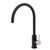 Kaya Gooseneck Sink Mixer Pin Lever Matte Black with PVD Brushed Nickel Handle [201689]