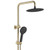 Kaya Rail Twin Shower 3Star 9lpm PVD Urban Brass with Electroplated Matte Black Head [201951]