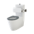Care 800 Cleanflush® Wall Faced Close Coupled Easy Height Suite w/Backrest & Caravelle Care Single Flap Seat Anthracite Grey NTH [137924]