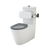 Care 800 Cleanflush® Wall Faced Close Coupled Easy Height Suite w/Backrest & Caravelle Care Single Flap Seat Anthracite Grey NTH [137924]