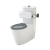 Care 800 Cleanflush® Wall Faced Close Coupled Easy Height Suite w/Backrest & Pedigree II Care Single Flap Seat Anthracite Grey NTH [137928]