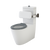 Care 800 Cleanflush® Wall Faced Close Coupled Easy Height Suite w/Backrest & Pedigree II Care Single Flap Seat Anthracite Grey NTH [137928]