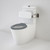 Care 800 Cleanflush® Wall Faced Close Coupled Easy Height Suite w/Backrest & Pedigree II Care Single Flap Seat Anthracite Grey NTH [137928]