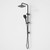 Luna System Shower on Rail with Overhead Black 4Star [194599]