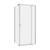 Cascade Square Semi-Frameless Pivot Shower Screen Centre Outlet 1000mm Chrome [121207]