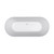 Elinea Freestanding Bath 750mm x 580mm x 1500mm 235L Premium Sanitary Grade Acrylic High Gloss Black/White [180785]