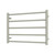 Round Heated Towel Rail 750 x 550mm Brushed Nickel Left [295157]