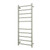 Round Heated Towel Rail 430 x 1100mm Brushed Nickel Left [295135]