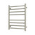 Round Heated Towel Rail 530 x 700mm Brushed Nickel Left [295164]