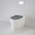 Liano Cleanflush® Invisi Series II® Easy Height Wall Faced Suite With Liano Care Single Flap Seat Anthracite Grey [137938]
