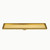 Linear Tile Insert Shower Grate 600mm Length + 74mm Outlet Brushed Gold [295555]