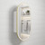Beau Monde Oblong LED Shaving Cabinet 450*900*150mm Matte White with Brushed Gold Frame [295616]