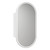 Beau Monde Oblong LED Shaving Cabinet 450*900*150mm Matte White with Brushed Nickel Frame [295621]