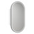 Beau Monde Oblong LED Shaving Cabinet 450*900*150mm Matte White with Matte Black Frame [295622]