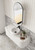 Beau Monde Oblong LED Shaving Cabinet 450*900*150mm Matte White with Matte Black Frame [295622]