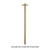 Straight/Round 12Volt Brushed Brass Vertical Bar 900x142x100mm 30Watts with Optional Hook [293406]