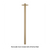 Straight/Round 12Volt Brushed Brass Vertical Bar 900x142x100mm 30Watts with Optional Hook [293406]