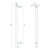 Straight/Round 240Volt Vertical Bar 900x142x100mm 20Watts with Optional Hook [293425]