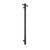 Straight/Round 240Volt Matt Black Vertical Bar 900x142x100mm 22Watts with Optional Hook [293409]