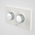 Invisi Series II® Round Dual Flush Plate & Raised Care Buttons (Plastic) Morning Glow [138967]