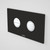 Invisi Series II® Round Dual Flush Plate & Buttons (Metal) Black w/Chrome Buttons [138968]
