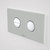 Invisi Series II® Round Dual Flush Plate & Buttons (Metal) Light Grey [138975]