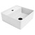 Venezia Square Countertop Basin 350X350 White with Black Pop-Up 1TH [290574]