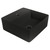 Venezia Square Countertop Basin 350 x 350 Graphite with Black Pop-Up 1 Tap Hole [290570]