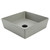 Venezia Square Countertop Basin 380 x 380 Ash with Black Pop-Up Waste 0 Tap Holes [290575]