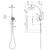 Vivid Twin Rail Shower 5Star Matte Black [139347]