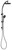 Vivid Twin Rail Shower 5Star Matte Black [139347]