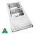 Double Bowl Sink 1135mm Right Hand Stainless Steel [139372]