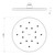 LuxeXP Shower Rose 250mm Round Brushed Carbon [296158]