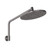 Ormond High Rise Shower Arm and Rose Brushed Carbon [296427]