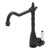 Eleanor Shepherds Crook Sink Mixer with Handle Matte Black/Ceramic 5Star [156968]