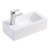 Linea Left Hand Wall-Hung Basin White 1 Tap Hole [151132]