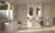 Liano II Wash Basin/Bath Mixer Round Cover Plates x2 210mm Brushed Nickel Lead Free [295969]