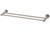 Radii Towel Rail Double 600mm Round Plate Brushed Nickel [151460]