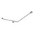 Care Grab Rail 40 Degree LH 870 x 700mm Polished Stainless Steel [291507]