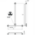 Care Shower Rail Inverted T Adjustable 1100 x 700mm Brushed Stainless Steel [291513]