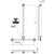 Care Shower Rail Inverted T Adjustable 1100 x 700mm Polished Stainless Steel [291514]