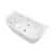 Alegra Contour 1500 Back-to-Wall Freestanding Spa Bath [297369]